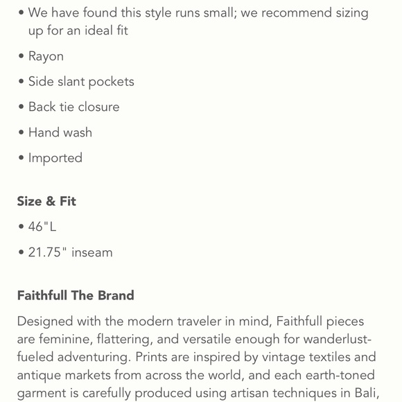 *Anthropologie Faithfull Betina Petite Jumpsuit - Picture 5 of 5